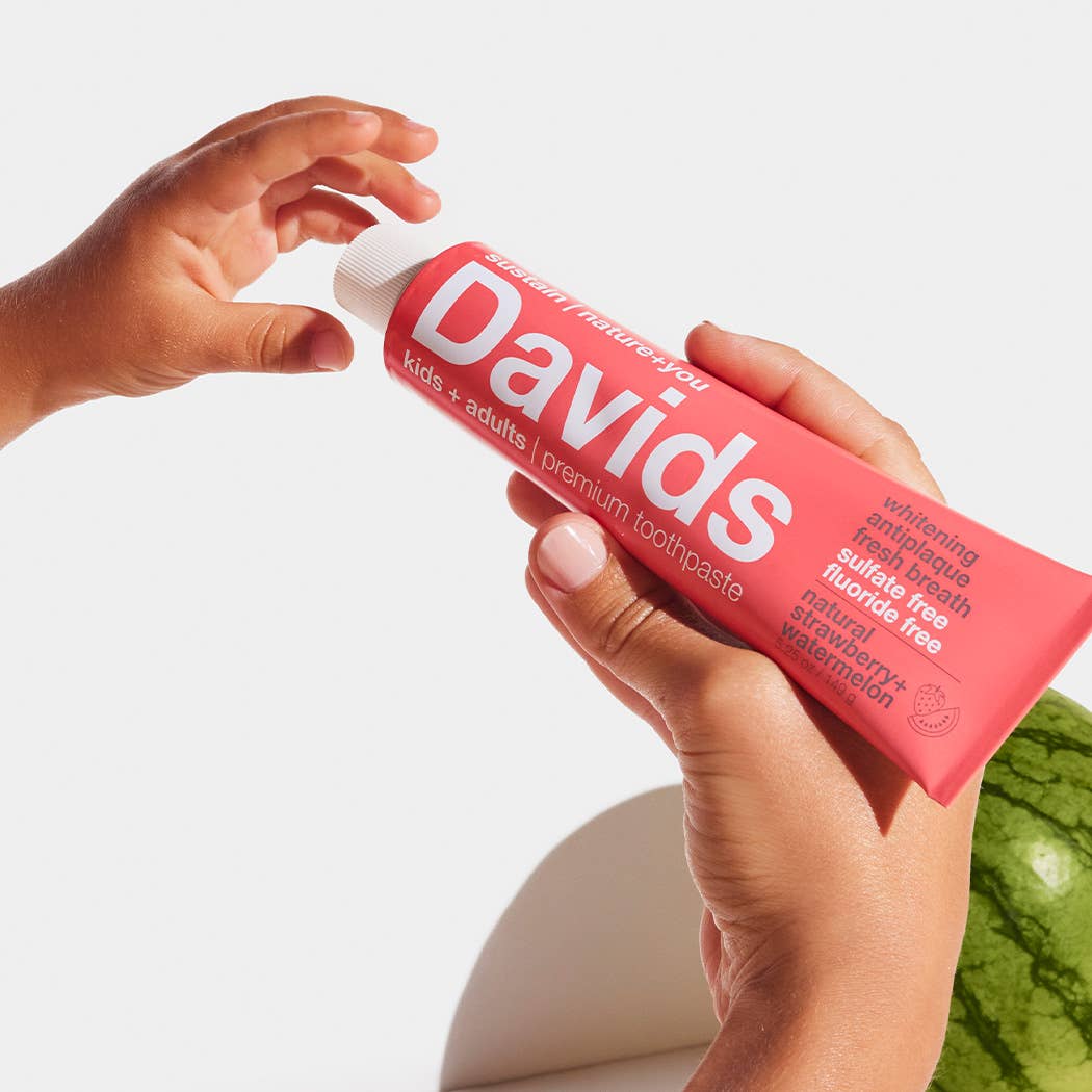 Davids Kids+Adults Toothpaste - Strawberry Watermelon